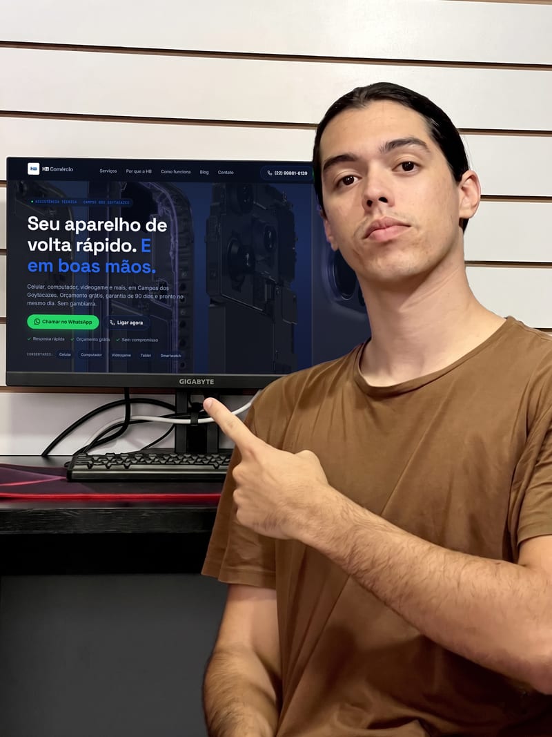 Henrique Braga, técnico da HB Assistência Técnica